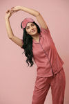 Zivame Satin Pyjama Set - Dusty Rose — thumbnail 4
